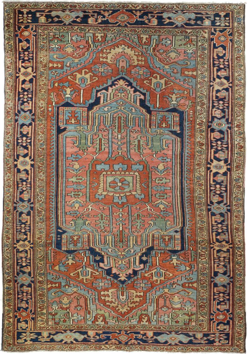 Antique Heriz Rug 6 6 x 10 11 