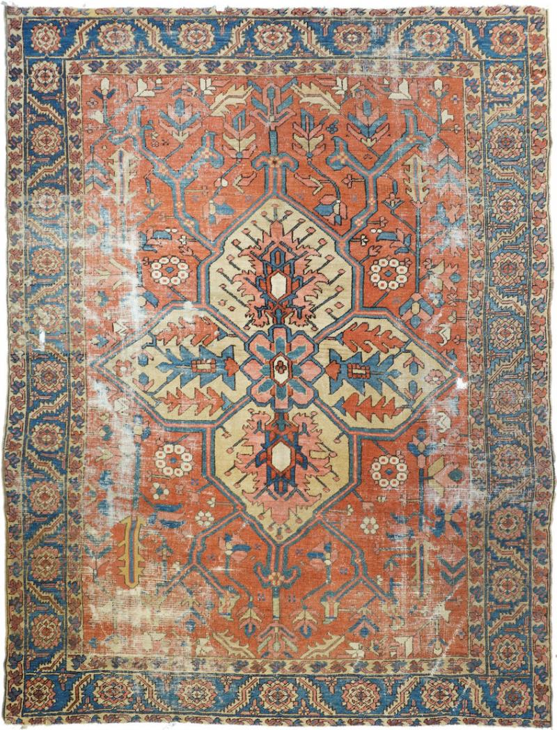 Antique Heriz Rug 86 x 113