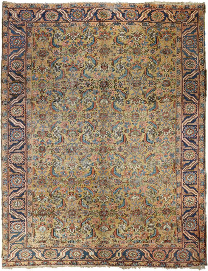 Antique Heriz Rug 9 0 x 11 2 