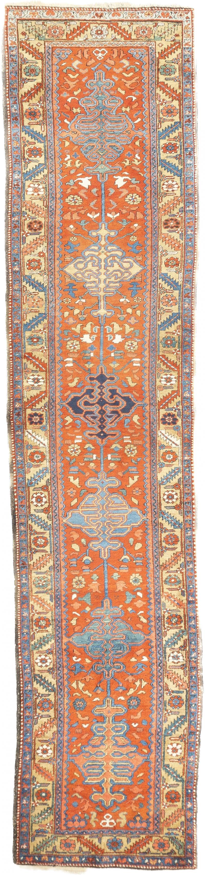 Antique Heriz Runner 3 3 x 14 7 