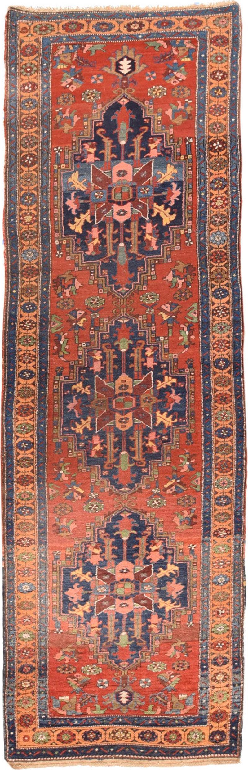 Antique Heriz Runner 3 6 x 11 