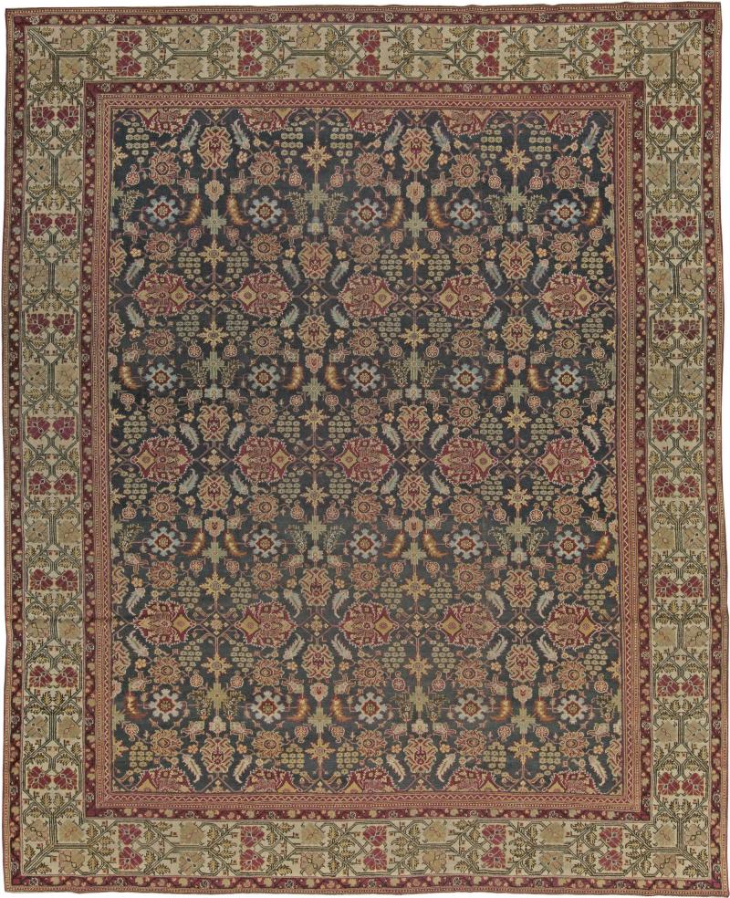 Antique Indian Amritsar Handmade Wool Rug