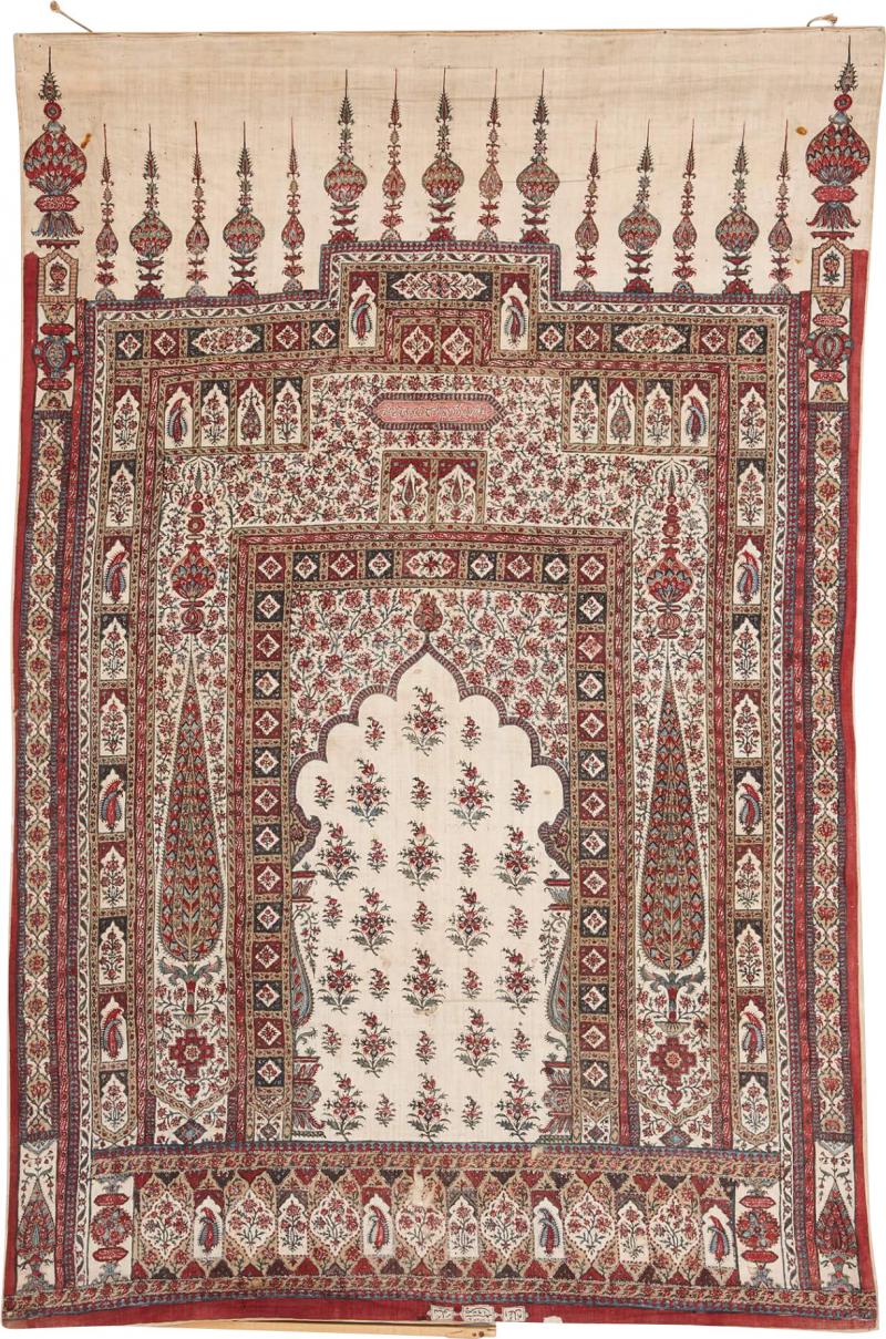 Antique Iranian Qalamkar prayer mat