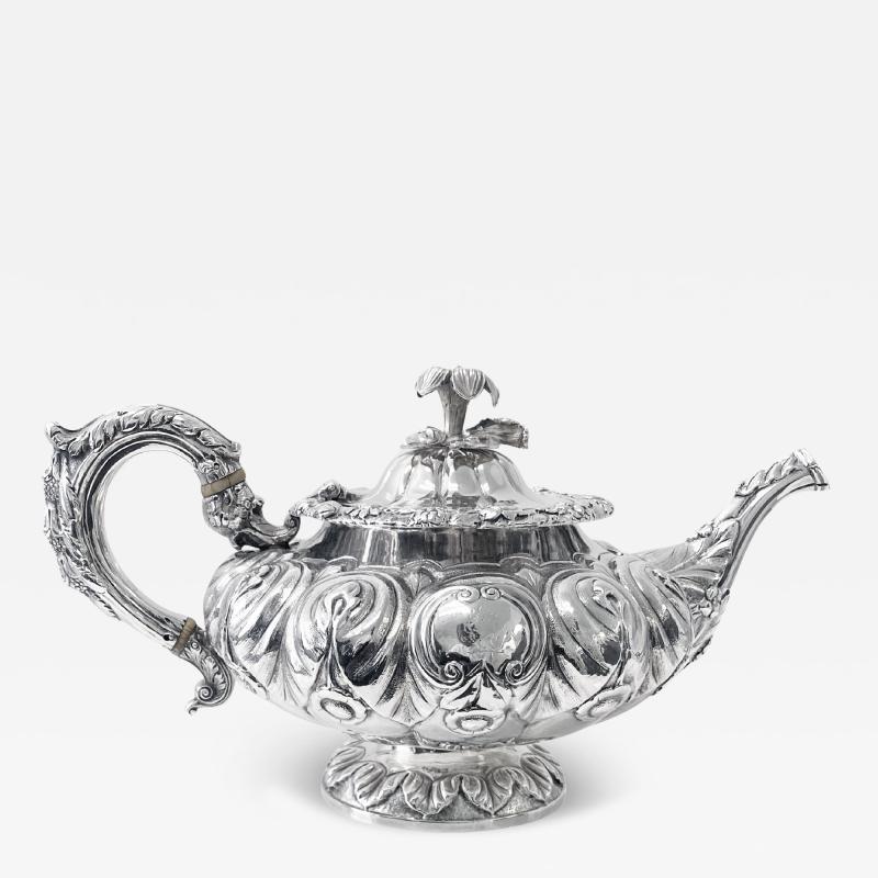 Antique Irish Silver Teapot Dublin 1835 Patrick Laughlin