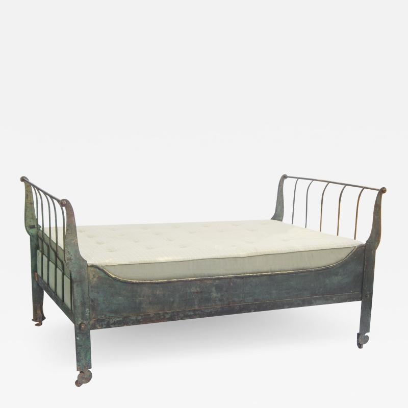 Antique Iron Sleigh Bed