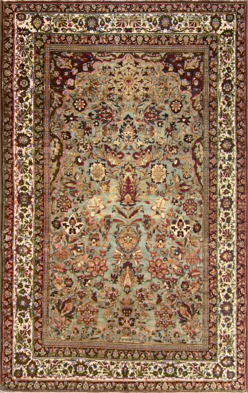 Antique Isfahan Ahmad Rug Unique