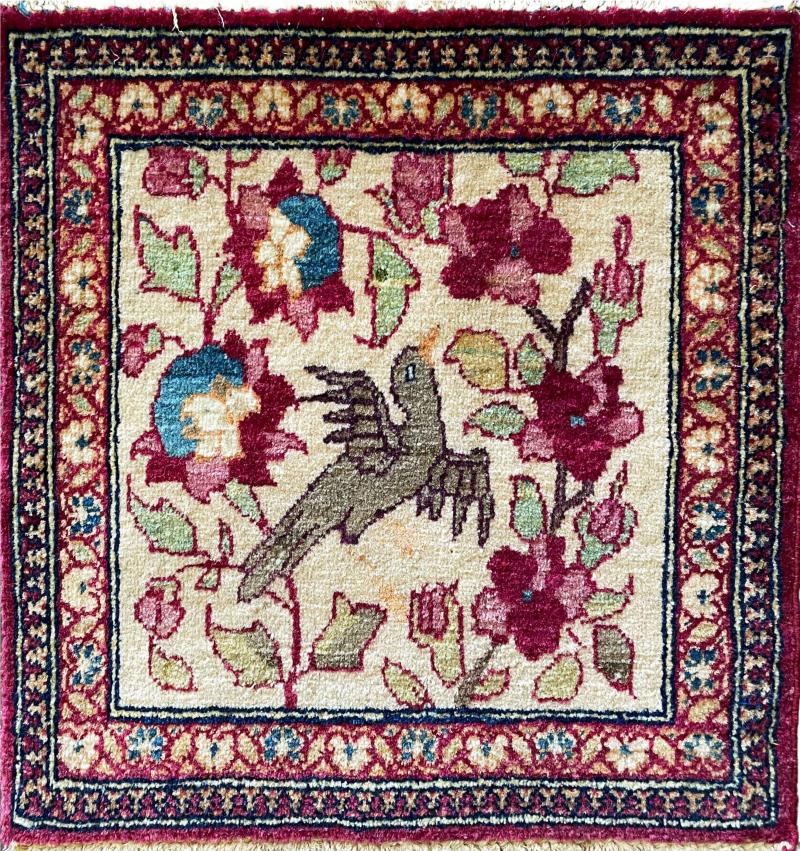 Antique Isfahan Ahmad Rug Very unusual