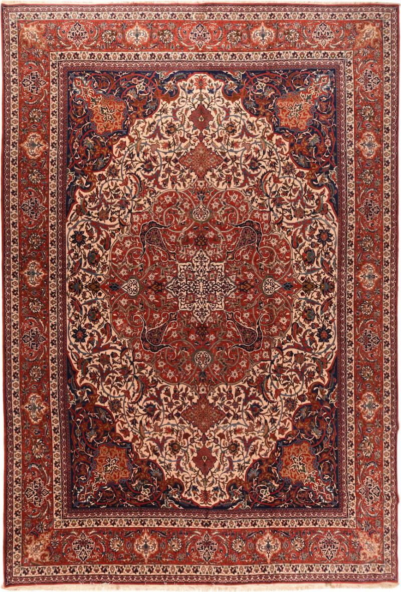 Antique Isfahan Rug 11 10 x 17 1 