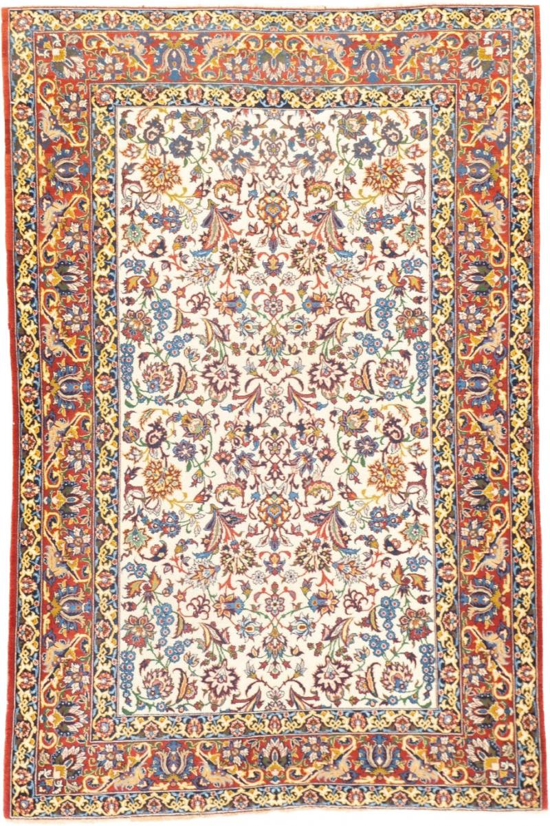 Antique Isfahan Rug 3 5 x 5 2 