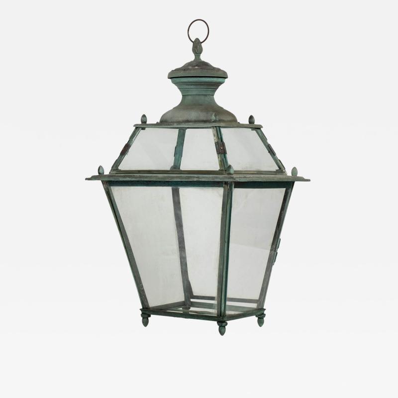 Antique Italian Glass Paneled Lantern