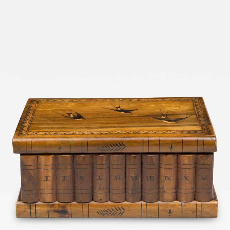 Antique Italian Grand Tour Olivewood Book Box