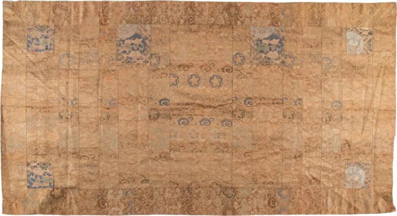 Antique Japanese Brocade Kesa Monks Robe Edo Period