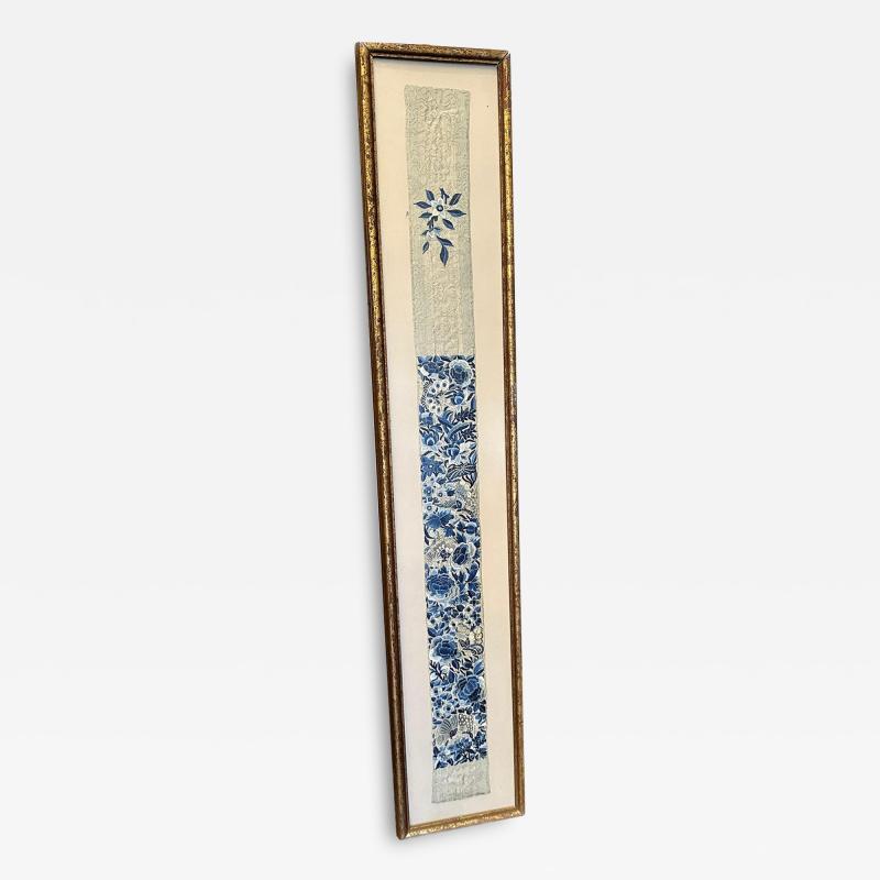 Antique Japanese Needlepoint Textile Framed 