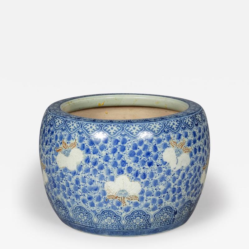 Antique Japanese Porcelain Hibachi Brazier