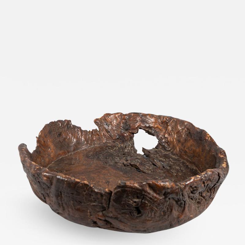 Antique Japanese Rustic Burl Bowl