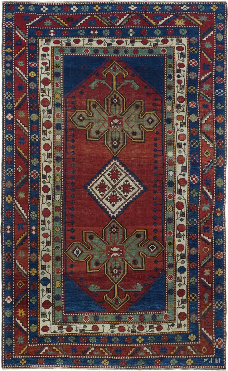 Antique Karabagh Kazak Rug 5 0 x 8 11 