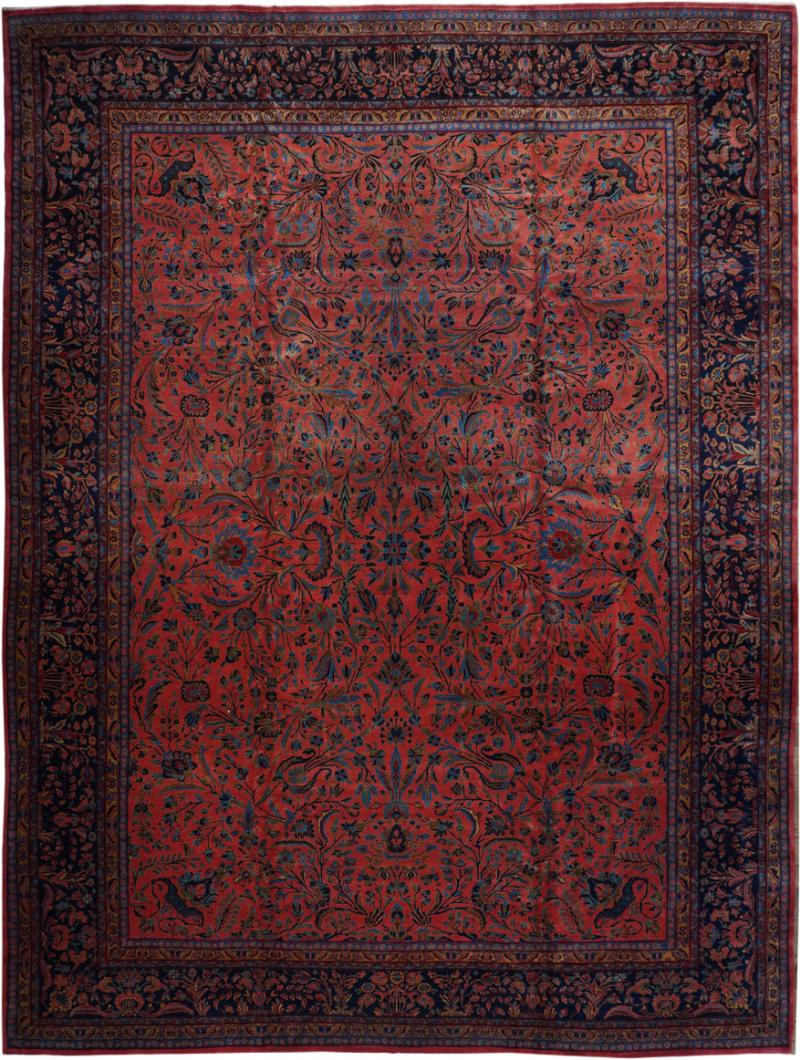 Antique Kashan Rug 11 7 x 15 3 