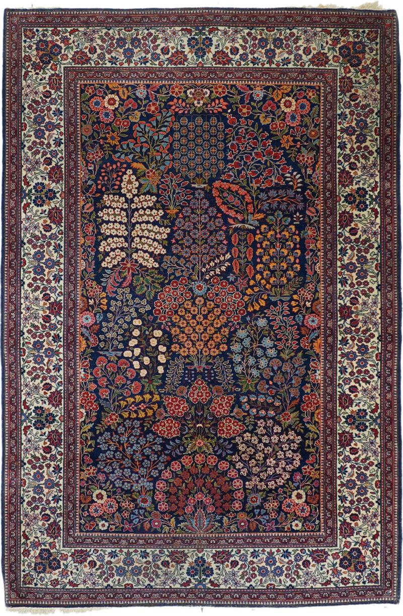 Antique Kashan Rug 4 5 x 6 9 