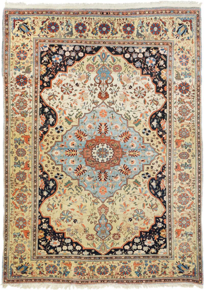 Antique Kashan Rug 46 x 63