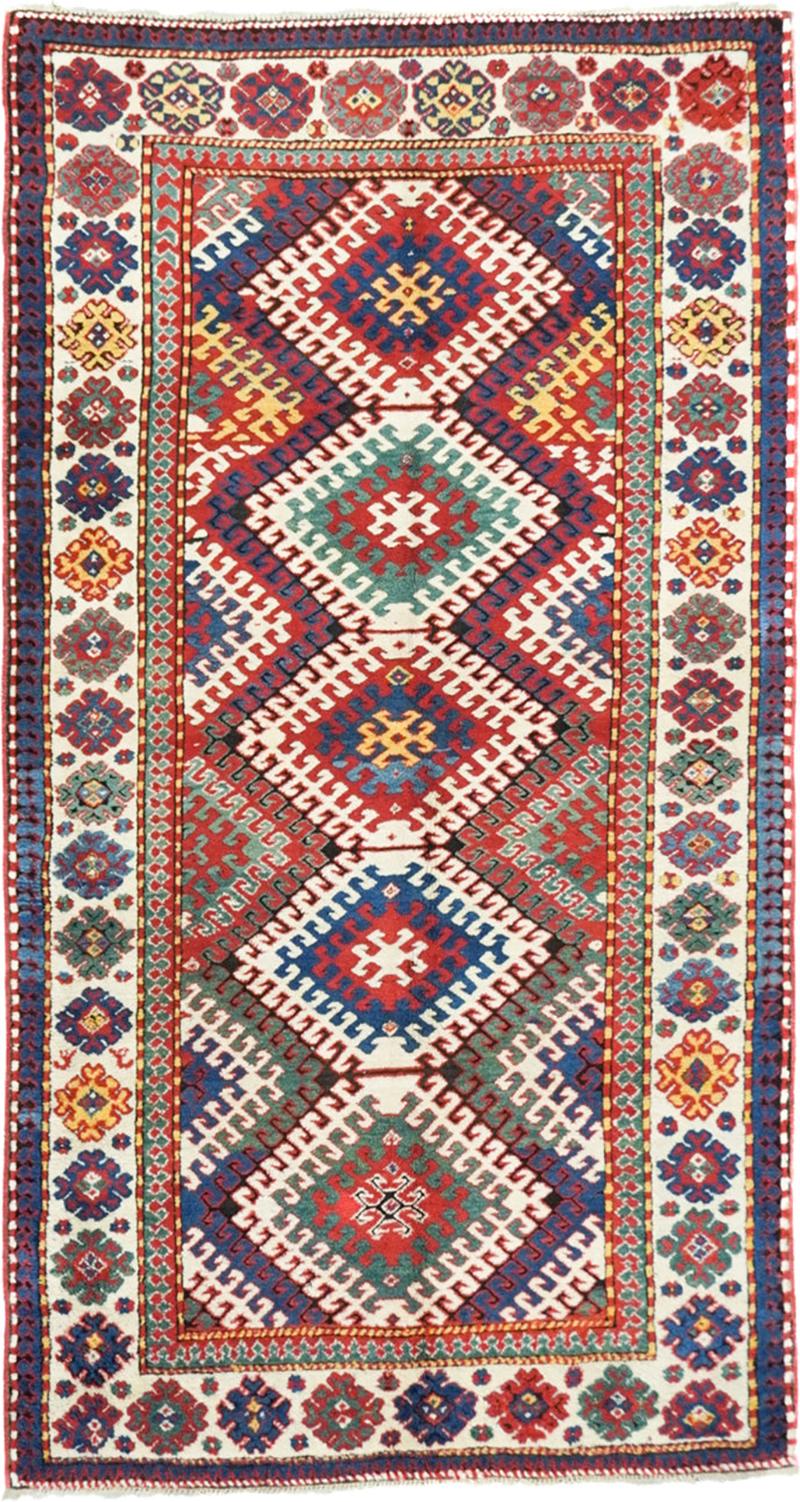 Antique Kazak Borcholo Rug 410 x 88