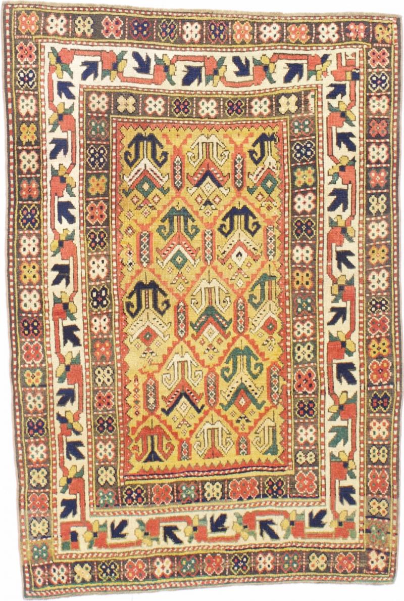 Antique Kazak Ganjeh Rug 41 x 60 