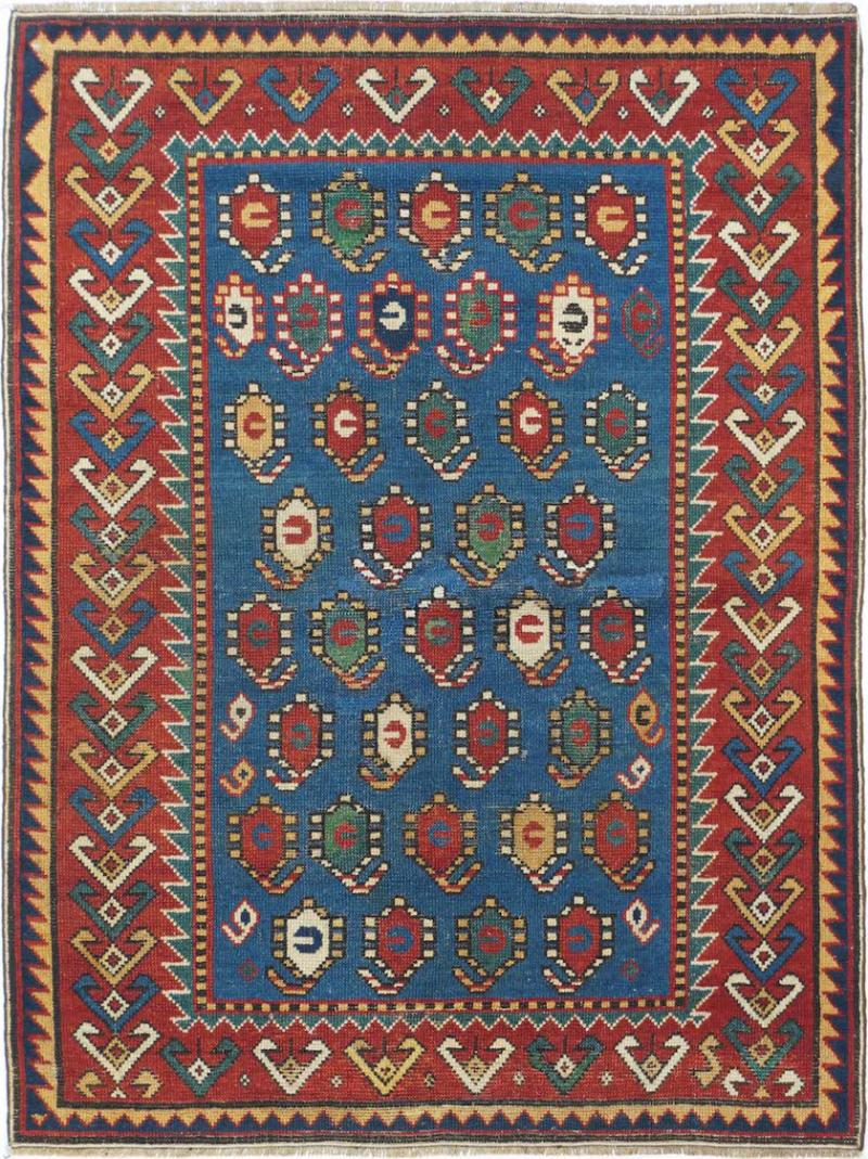 Antique Kazak Rug 3 3 x 4 4 