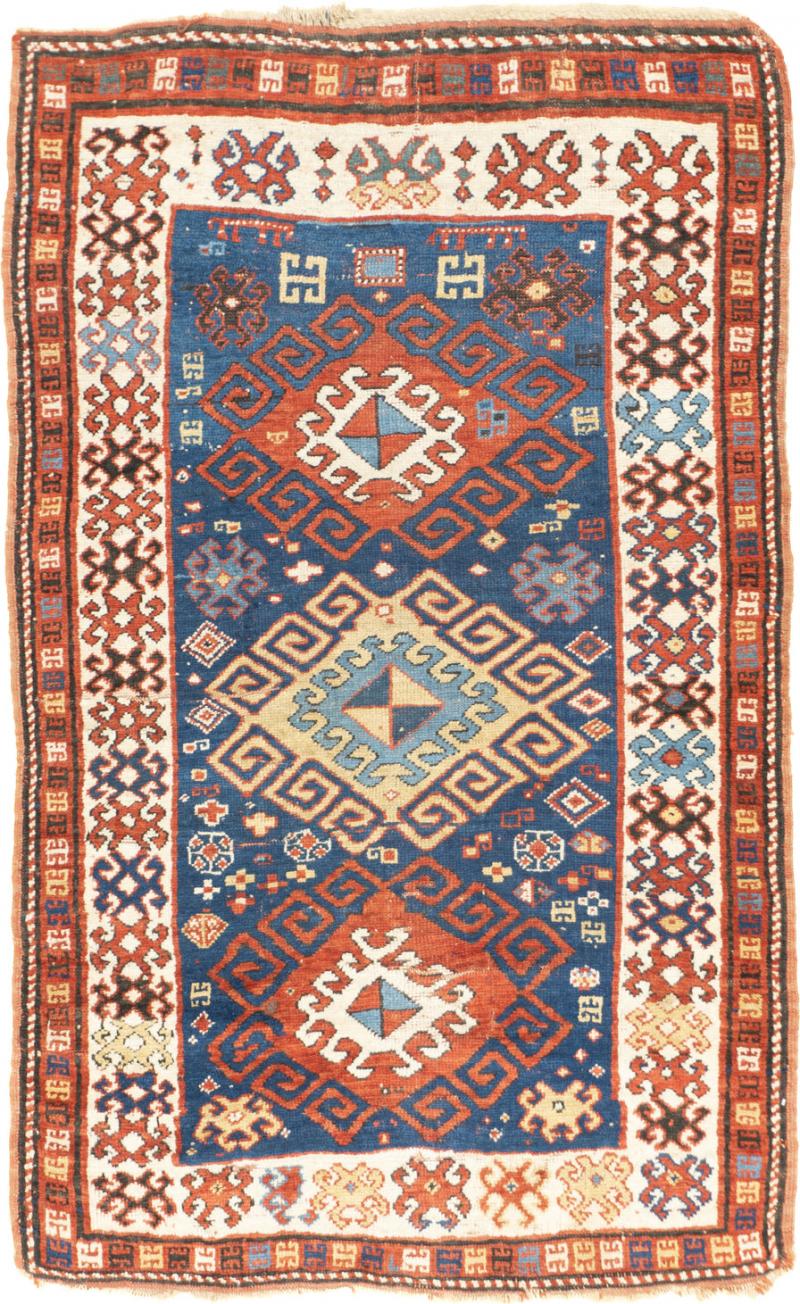 Antique Kazak Rug 3 7 x 5 6 