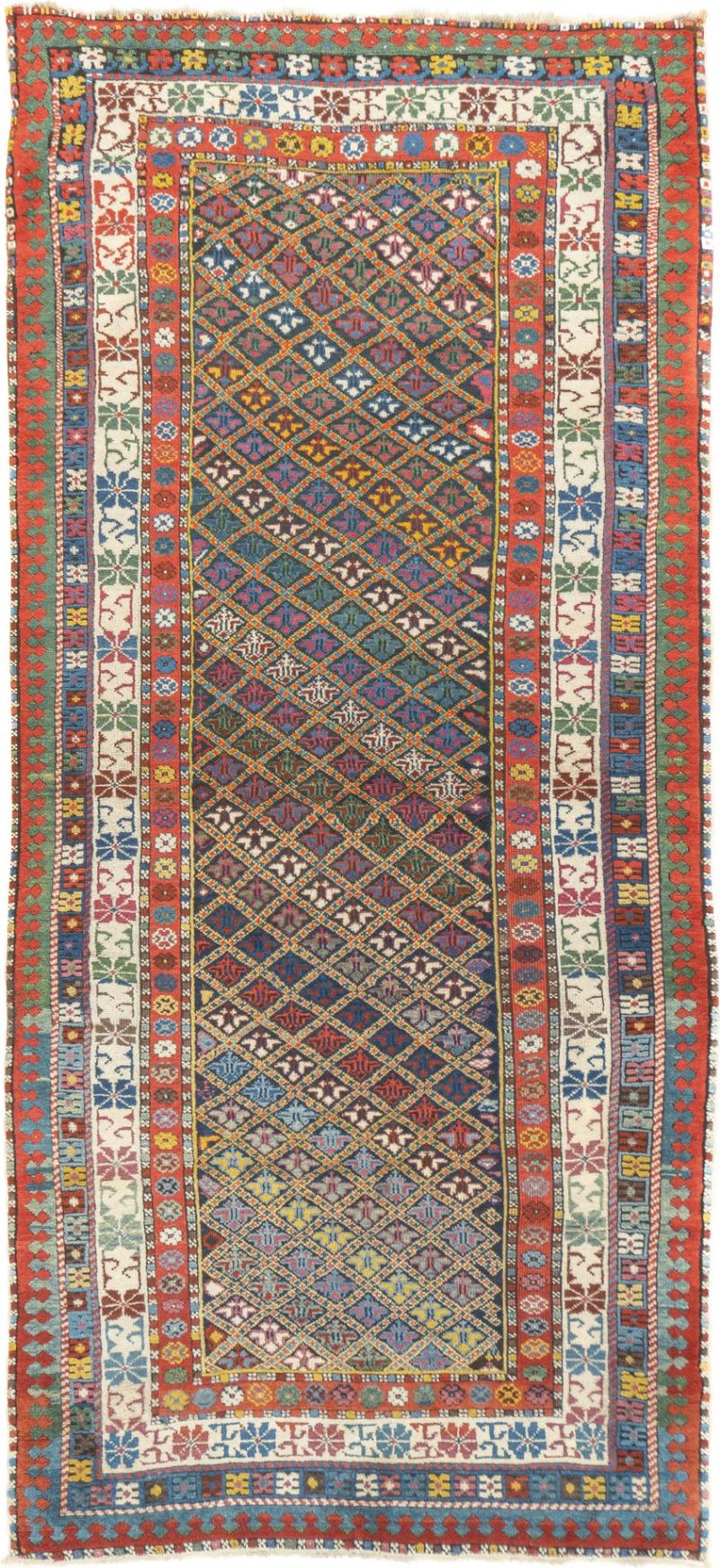Antique Kazak Rug 3 7 x 7 7 