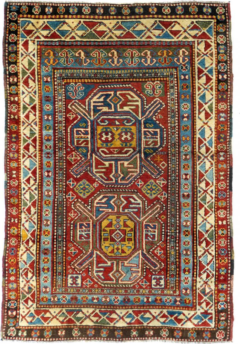 Antique Kazak Rug 4 0 x 5 10 