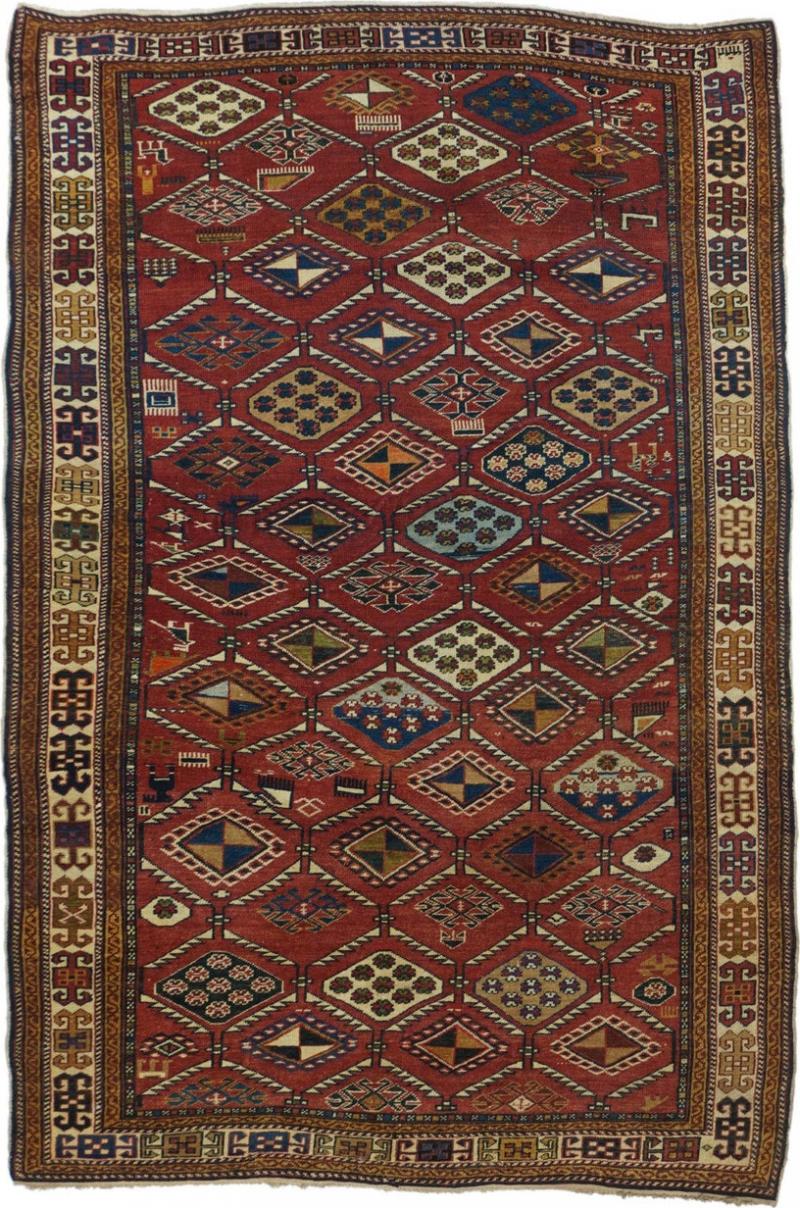 Antique Kazak Rug 4 1 x 6 2 