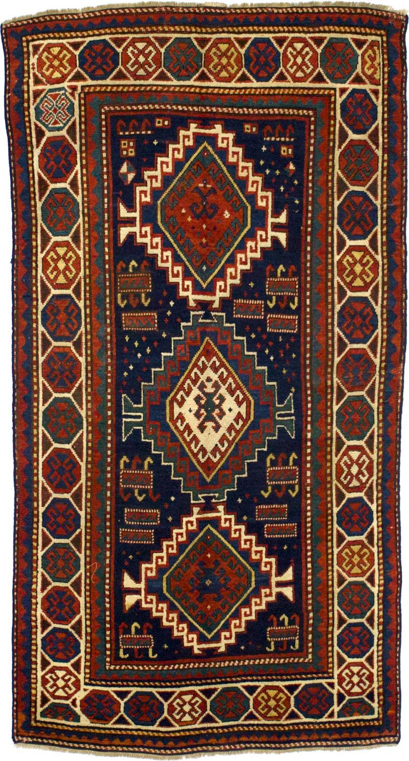 Antique Kazak Rug 4 2 x 7 8 