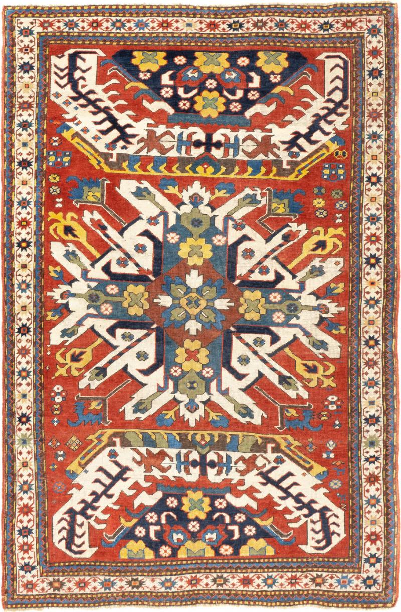 Antique Kazak Rug 4 3 x 6 8 