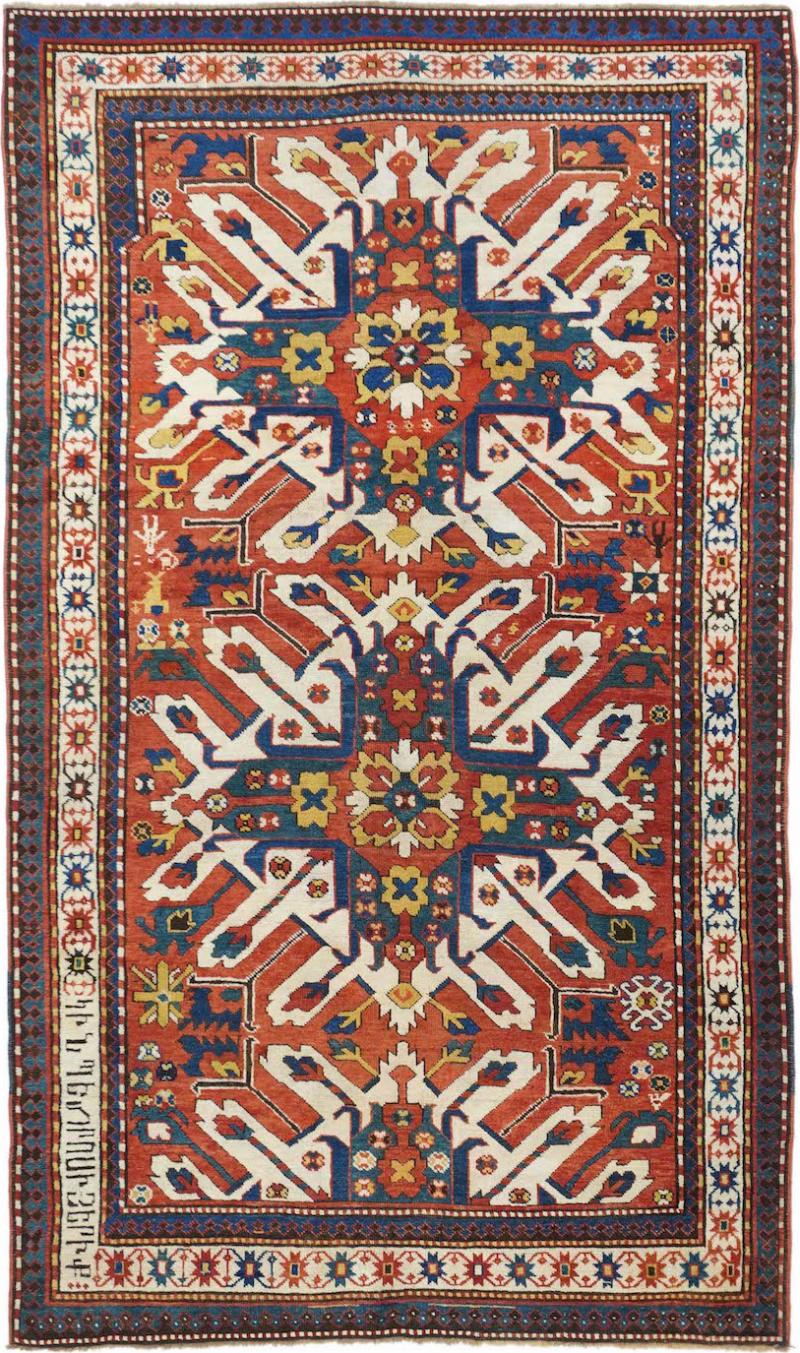 Antique Kazak Rug 4 8 x 8 3 
