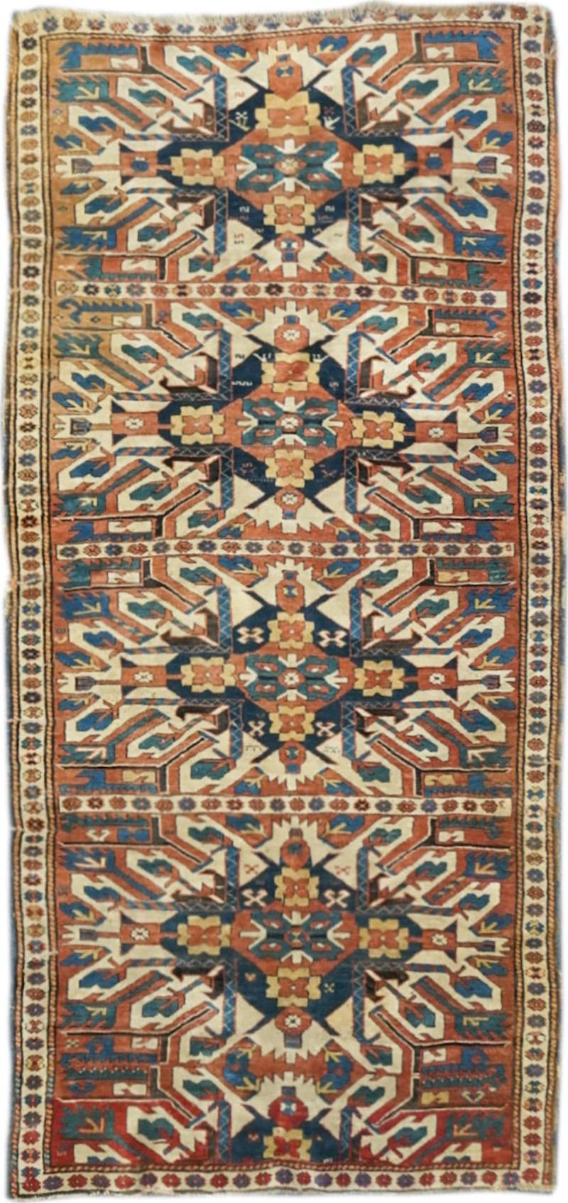 Antique Kazak Rug 43 x 810