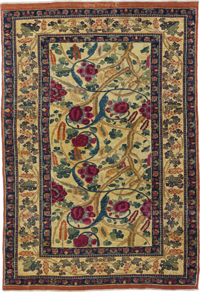 Antique Kerman Rug 4 0 x 5 9 