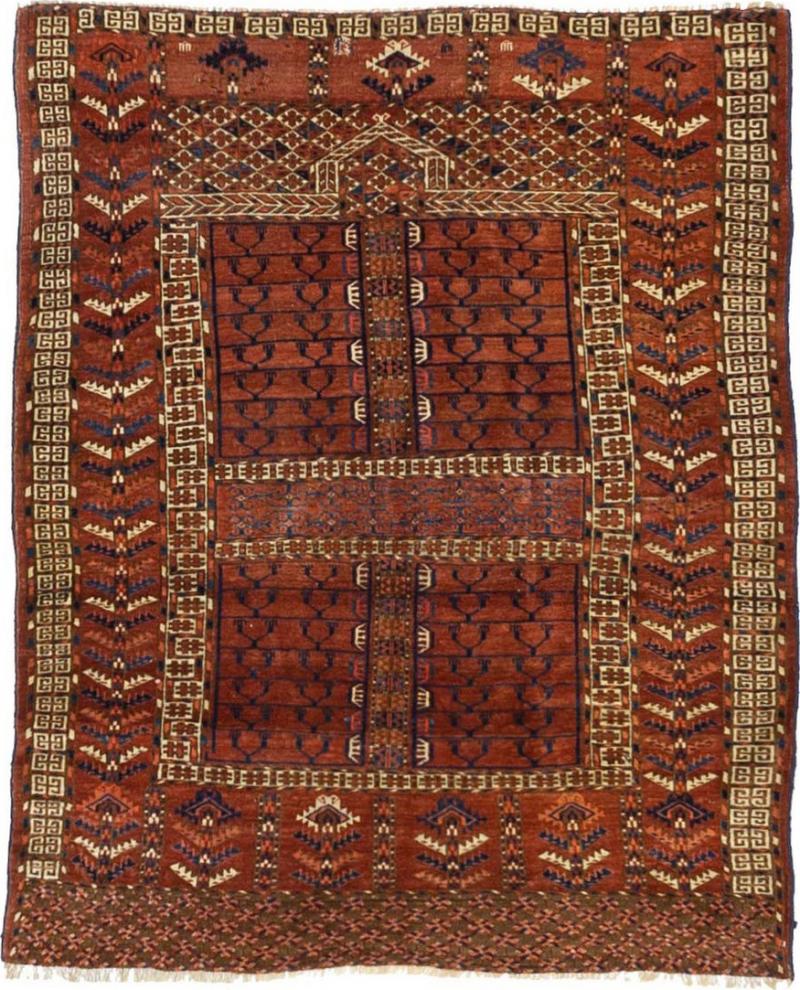 Antique Khachli Bokhara Rug 43 x 51 