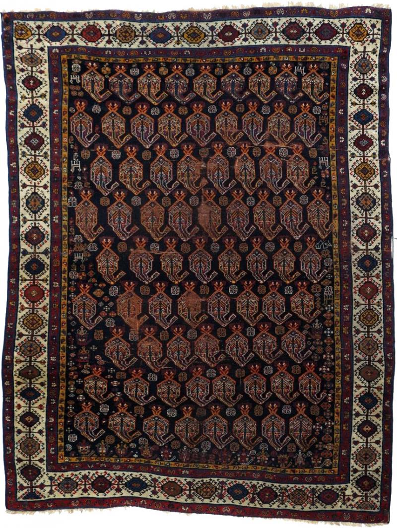 Antique Khamseh Rug 5 9 x 7 5 