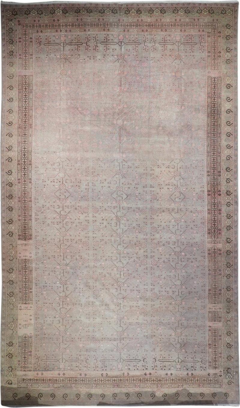 Antique Khotan Rug 9 5 x 16 1 