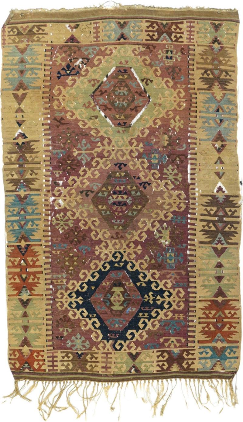 Antique Kilim Rug 30 x 411