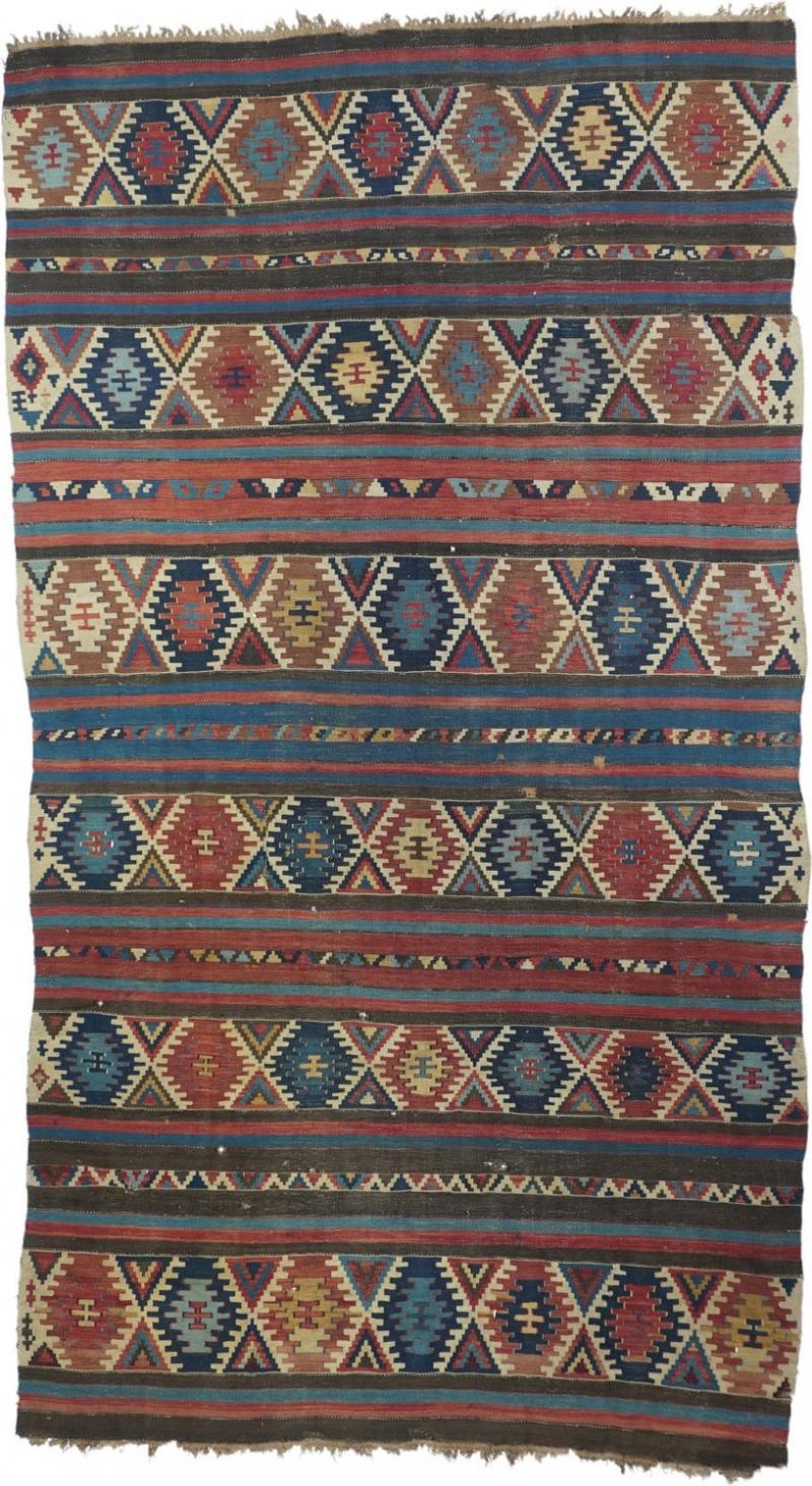 Antique Kilim Rug 5 9 x 10 5 