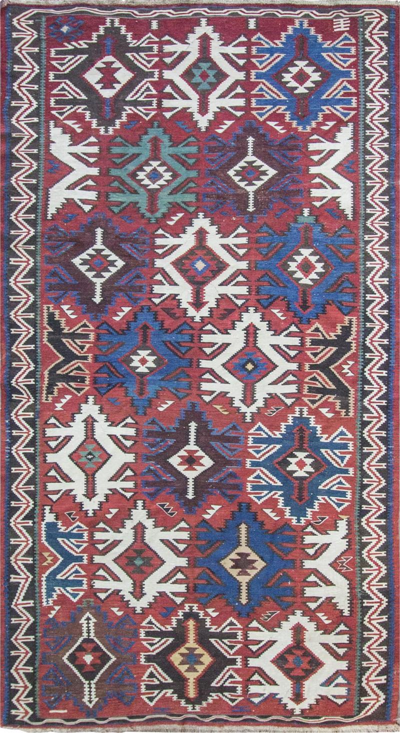 Antique Kuba Caucasian Kilim 6 x 112 