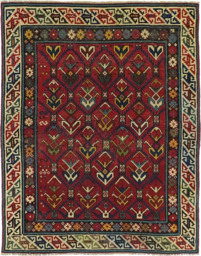 Antique Kuba Rug 3 1 x 3 10 