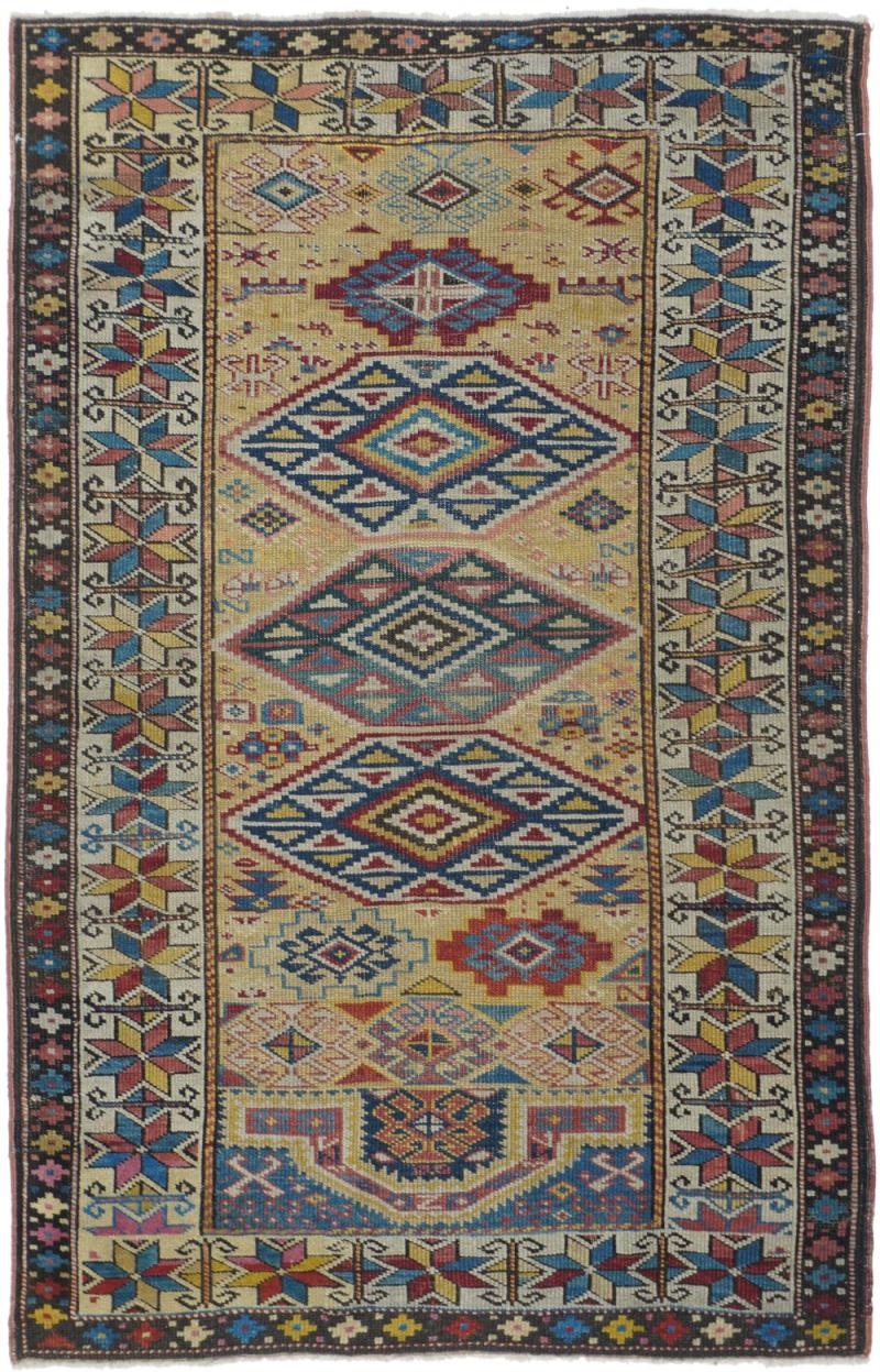 Antique Kuba Rug 3 2 x 4 9 