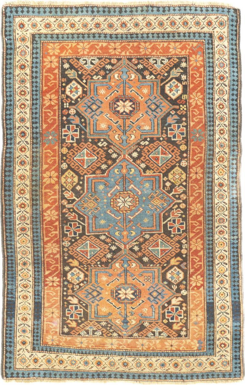 Antique Kuba Rug 3 2 x 4 9 