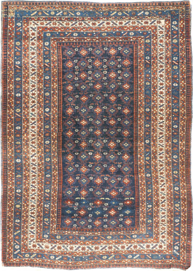 Antique Kuba Rug 4 1 x 5 9 