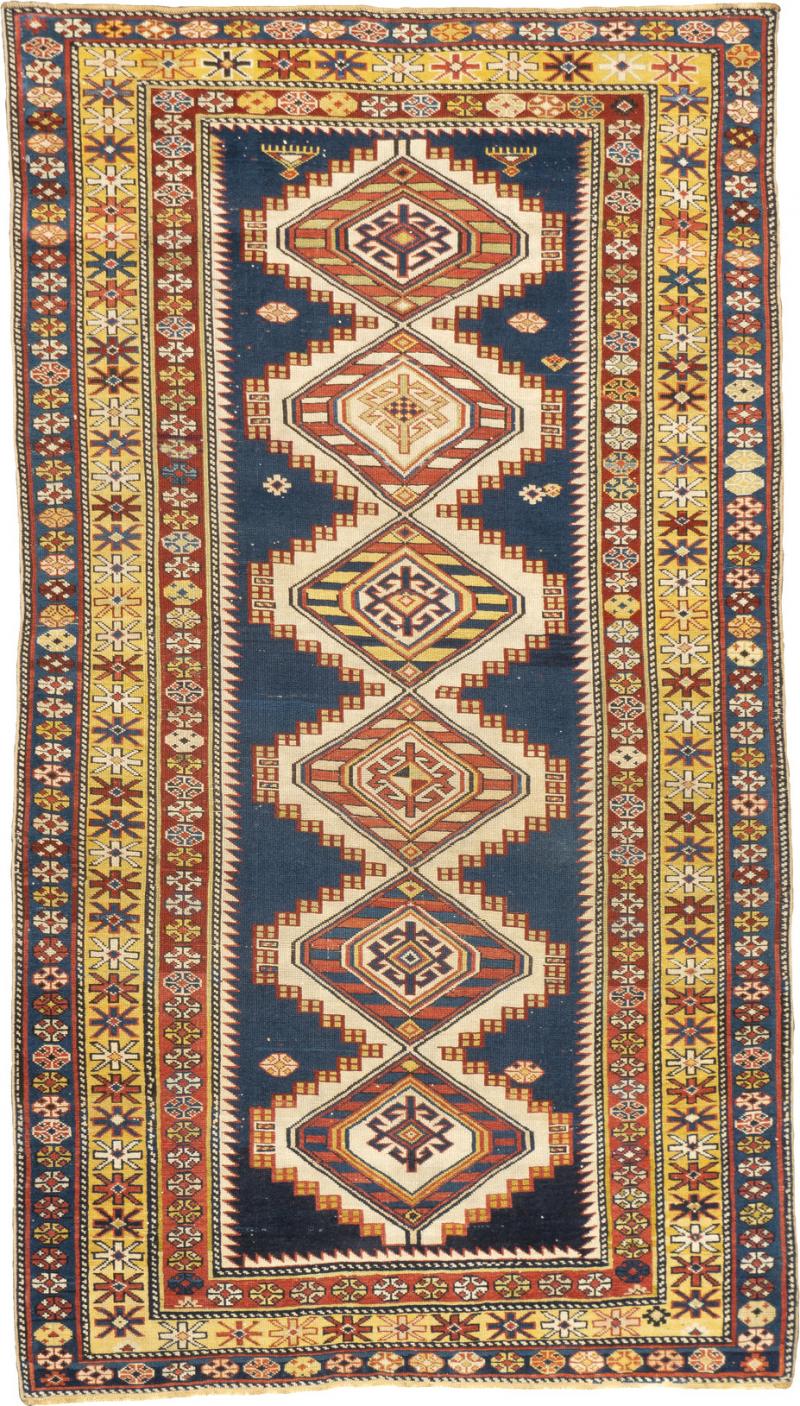 Antique Kuba Shriven Rug 34 x 411 