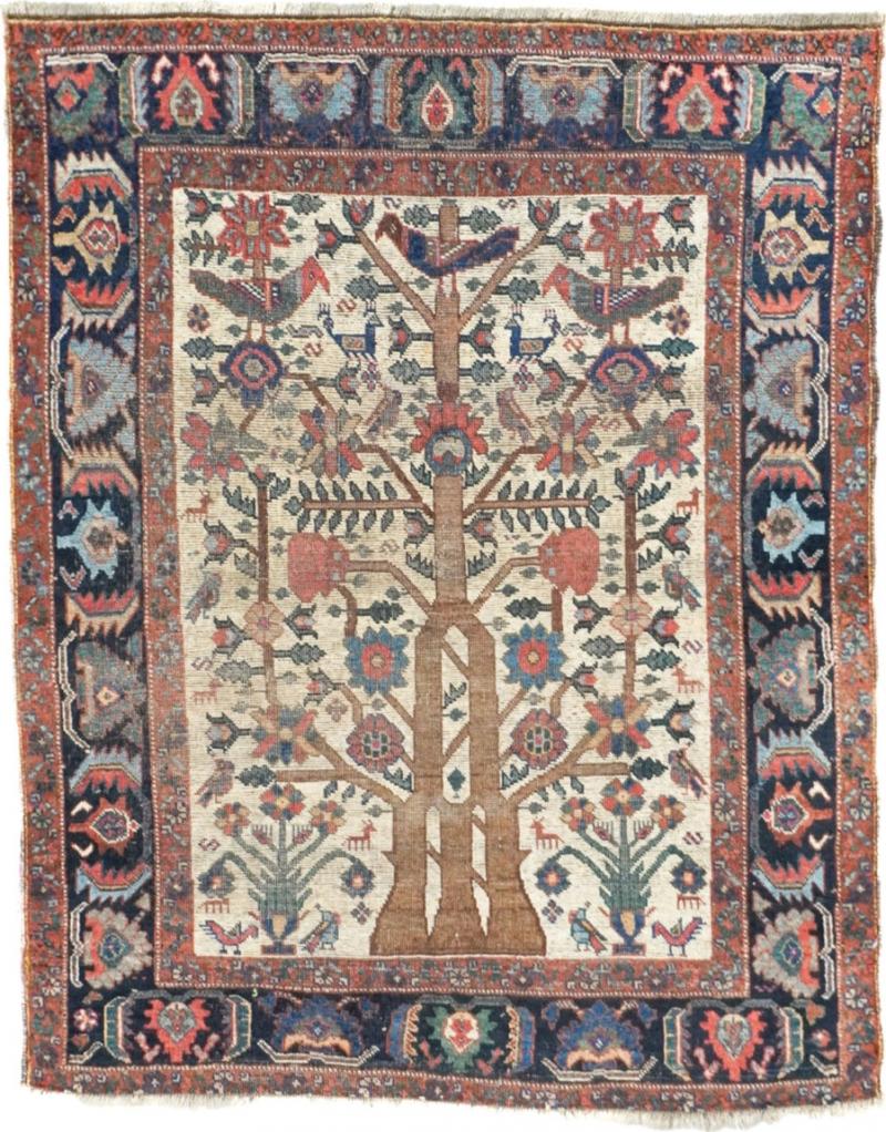 Antique Kurdish Rug 3 11 x 5 0 