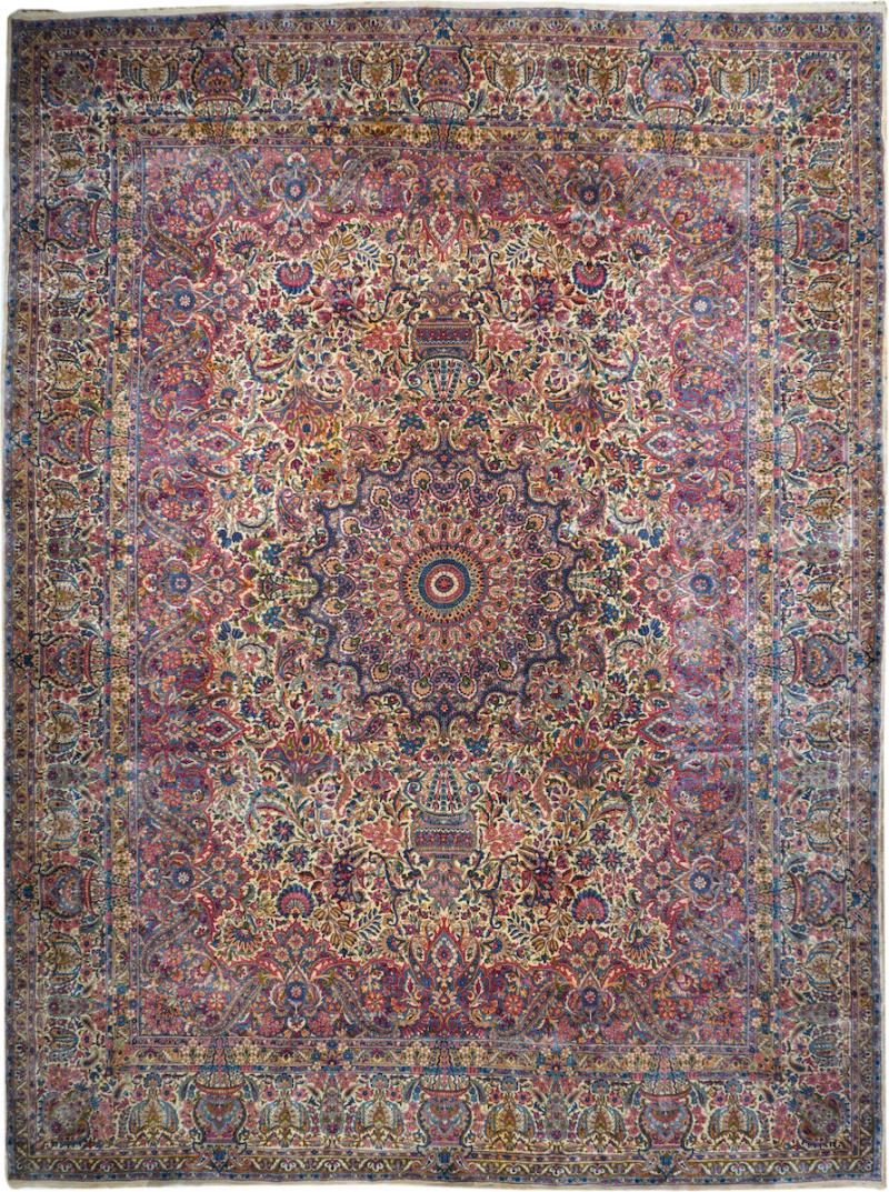 Antique Lavar Kerman Rug 11 7 x 15 6 