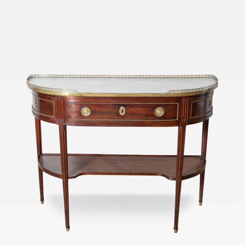 Antique Louis XVI Console Table In Mahogany 19th