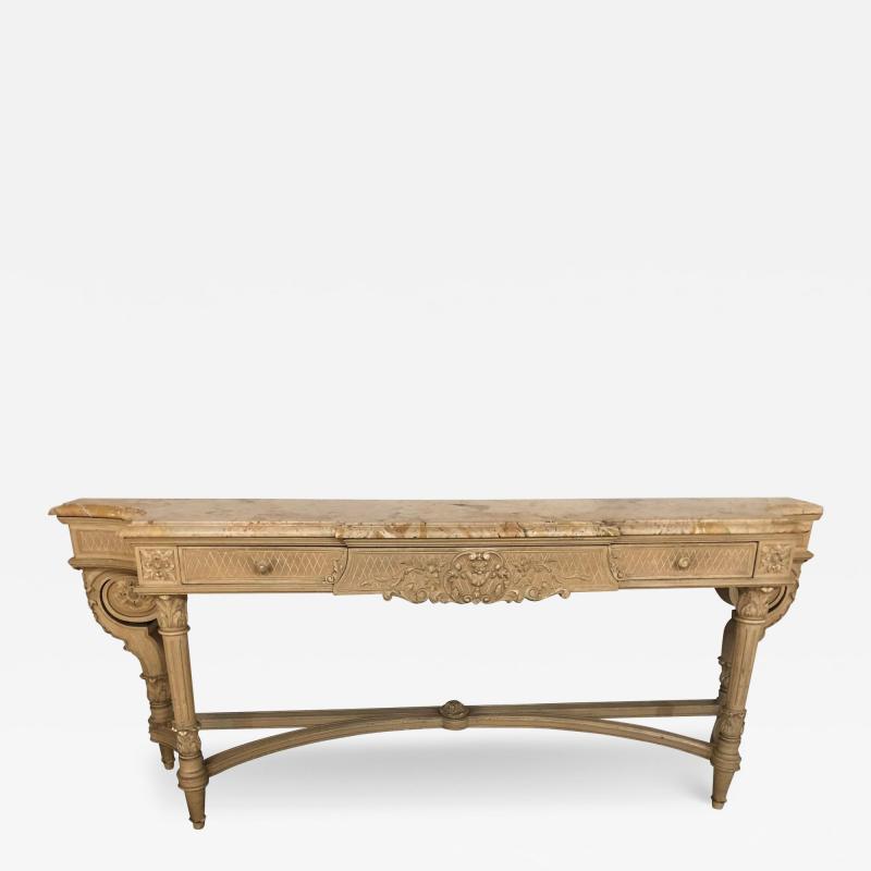 Antique Louis XVI Style Maison Jansen Marble Top Sideboard or Console Table
